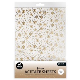 Studio Light Snowflakes Gold Christmas Acetate Sheet
