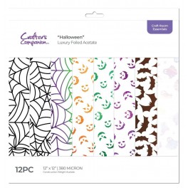 Crafter's Companion Halloween Luxury Foiled Acetate Pack 12"
