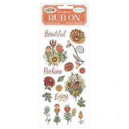 Stamperia Rubbelsticker Furry Friends - Flowers