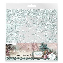 Studio Light Christmas Blush Acetate Sheets Vintage Mint & White