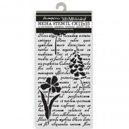 Stamperia Herbarium Silvae Thick Stencil Letter with Flowers