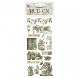 Stamperia Rubbelsticker Herbarium Silvae - Cottage