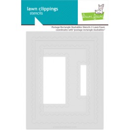 Lawn Fawn Postage Rectangle Stackables Stencils