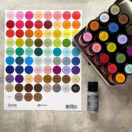 Ranger Tim Holtz Distress Large Round Label Sheet Black