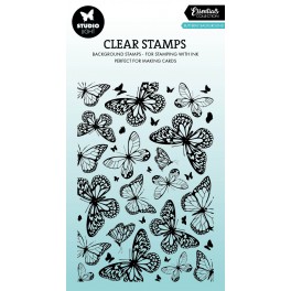 Studio Light Butterfly Background Essentials Clear Stamps