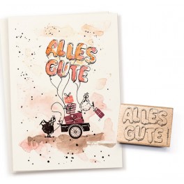 Stempel "Alles Gute Ballonschrift"
