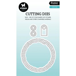 Studio Light Torn Edge Cutting Die Circle Tag