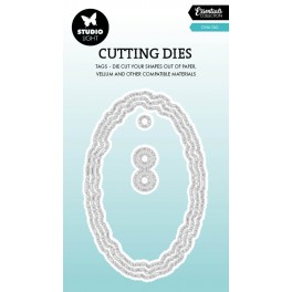 Studio Light Torn Edge Cutting Die Oval Tag