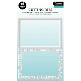 Studio Light Torn Edge Cutting Die Folded Card Rectangle