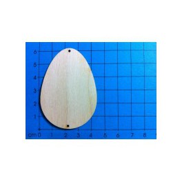 Holzteil Ei 60mm Loch oben+unten
